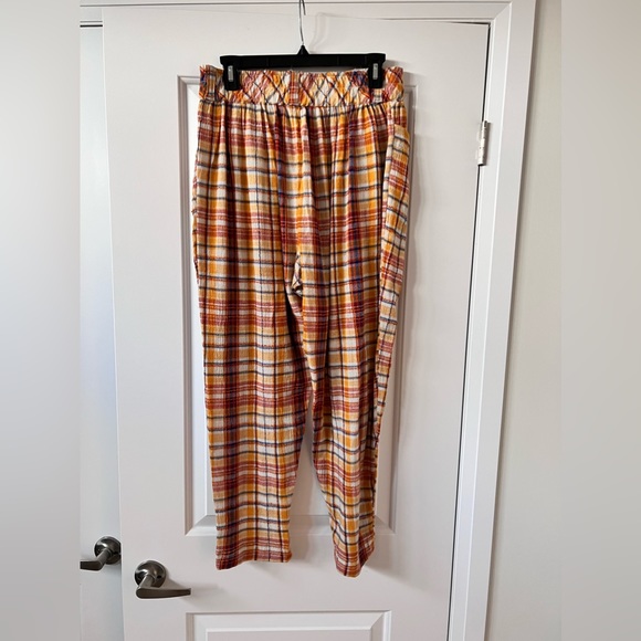 FREE PEOPLE Make A Stand Plaid Trousers NWOT - Picture 3 of 6